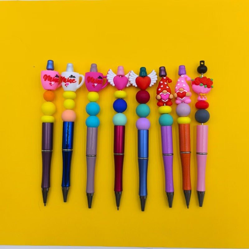 Wholesale 10pcs 3D Stereoscopic Valentine's Day Series Silicone DIY Beads